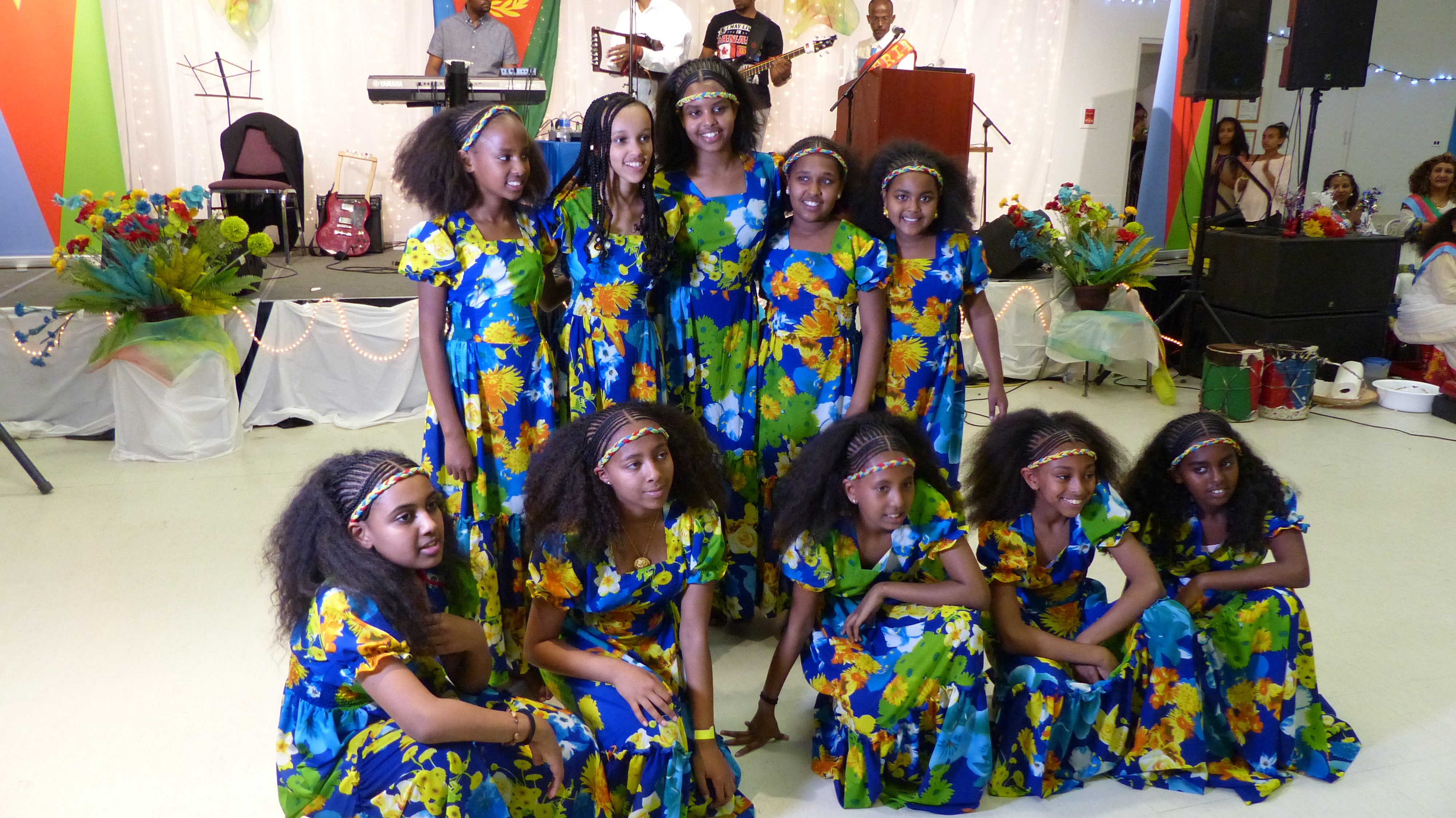 Eritrean youth after performing a cultural dance